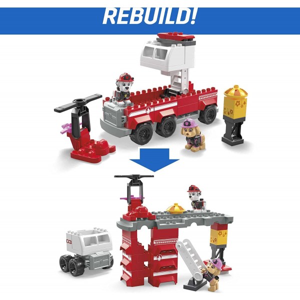 Costruzioni Mega Paw Patrol Camion dei Pompieri di Marshall