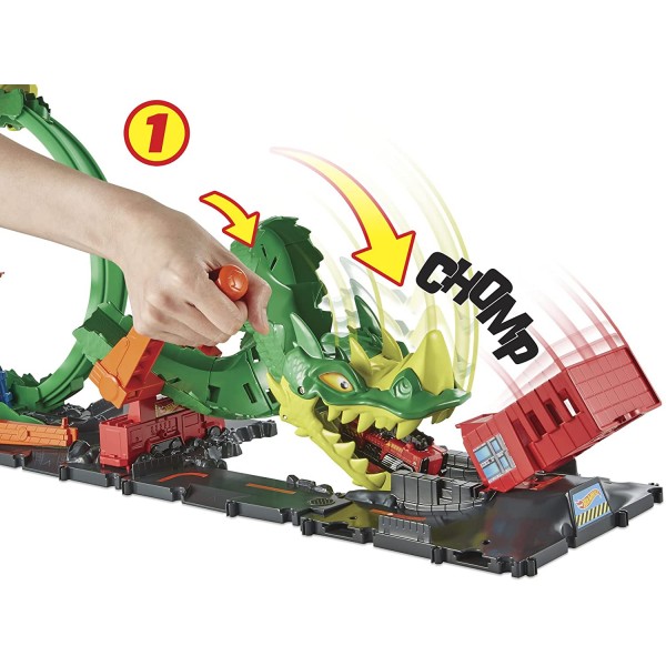 Pista Mattel Hot Wheels Dragone di Fuoco