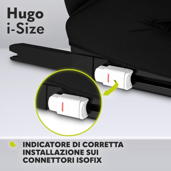 Lionelo Hugo I-size Seggiolino Auto ISOFIX 100-150 cm Black Carbon