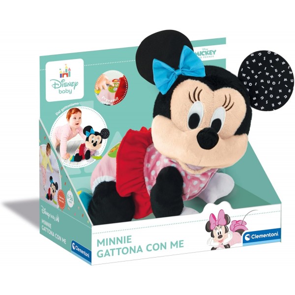 Peluche Clementoni Disney Baby Minnie Gattona con Me