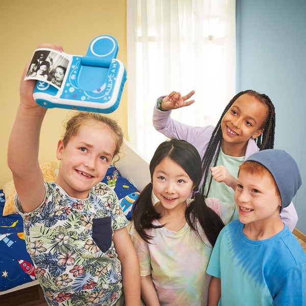 VTech Kidizoom Print Cam Blu- Macchina fotografica per bambini con stampa istantanea– Da 5 anni