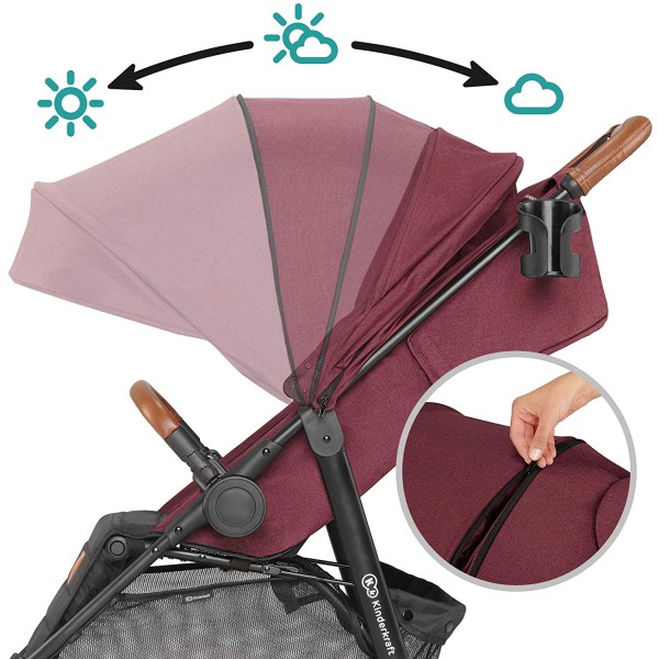 Passeggino Kinderkraft Grande 2020 Burgundy