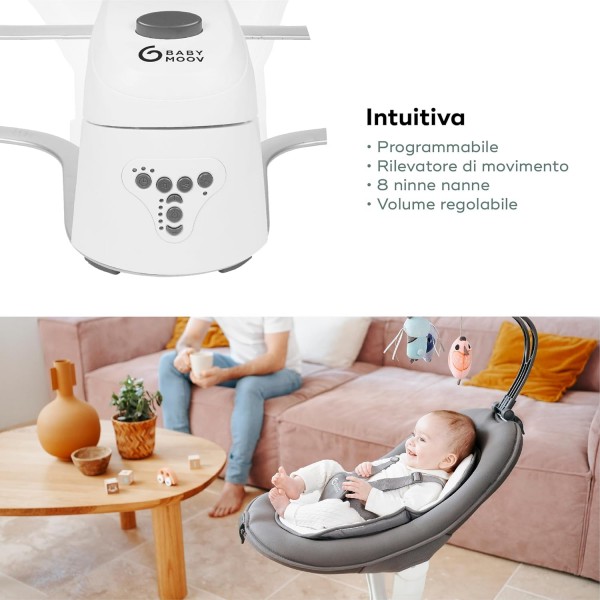 Babymoov Swoon Motion Altalena Bianco Grigio