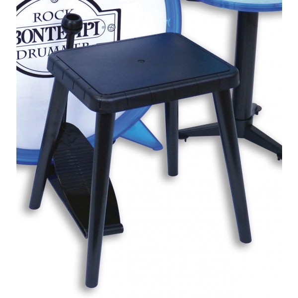 Batteria Metallizzata Bontempi 6 Elementi con Sgabello e Bacchette Blu