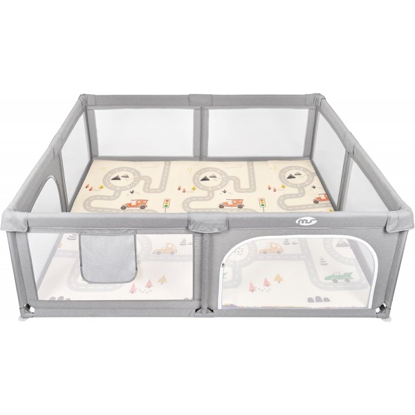 Box Recinto Innovaciones MS Parco Giochi XXL + Tappeto da Gioco 180 x 200 cm Giraffa Auto
