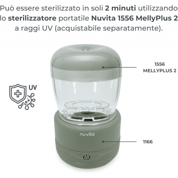 Nuvita Warm70 Scaldabiberon Portatile Senza Fili 70&deg;C &ndash; Ricaricabile USB