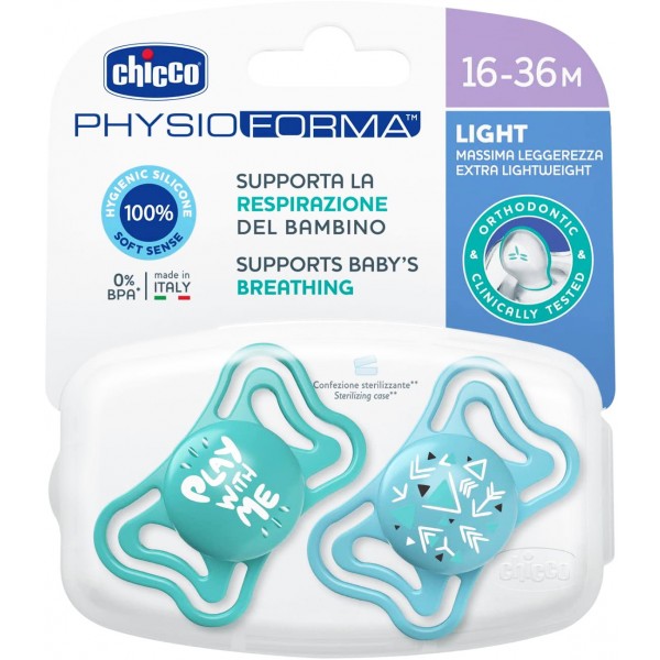 Succhietto Chicco Physio Forma Light Silicone Azzurro 16-36 m