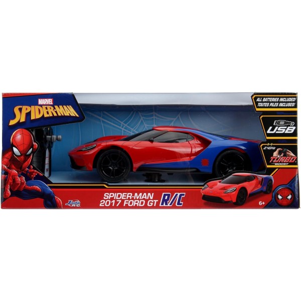 Jada Marvel Auto Radiocomandata Spider-Man 2017 Ford Gt scala1.16