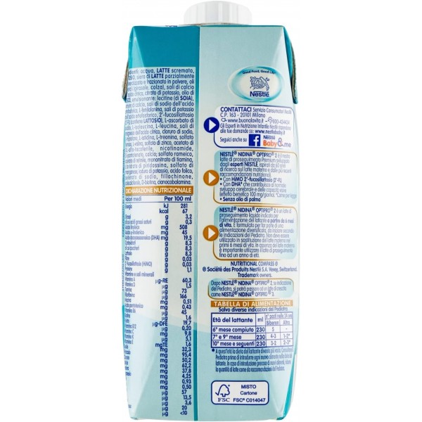 Latte Nestlé Nidina Optipro 2 500 ml