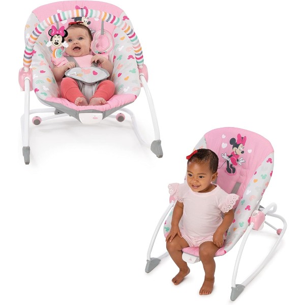 Sdraietta Vibrante Bright Starts 2 in 1 Rocker Minnie Mouse