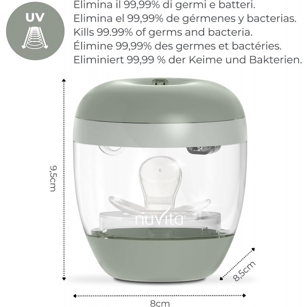 Sterilizzatore Portatile a Raggi UV Nuvita MellyPlus Sage Green