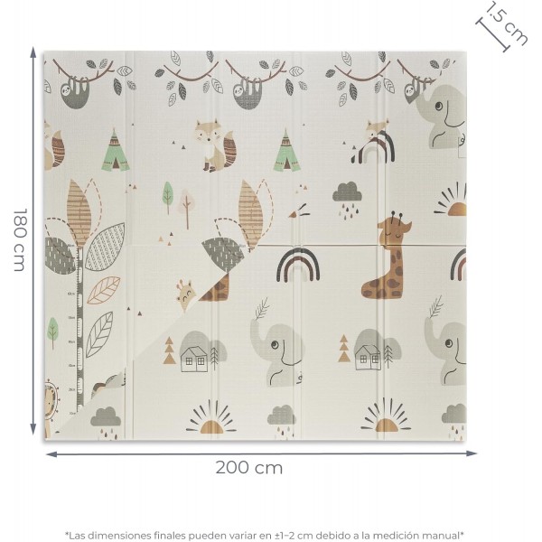 MS Innovaciones Fancy - Tappeto gioco per bambini 180x200x1.5 cm