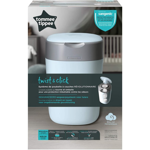 Contenitore per Pannolini Tommee Tippee Sangenic Twist & Click Verde