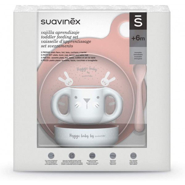 Set Pappa per Svezzamento Suavinex Hygge +6M Rosa