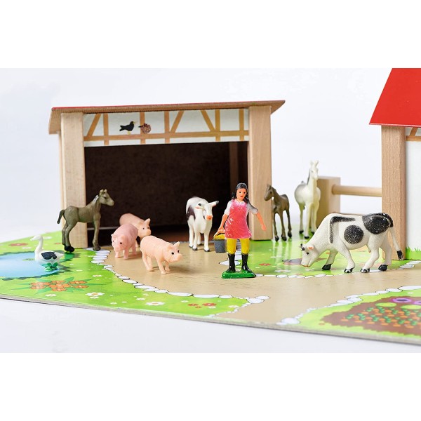 Set Gioco Eichhorn by Simba Fattoria in Legno 19pz