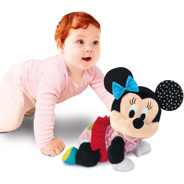 Peluche Clementoni Disney Baby Minnie Gattona con Me