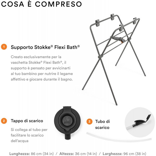 Supporto per Stokke Flexi Bath Grigio
