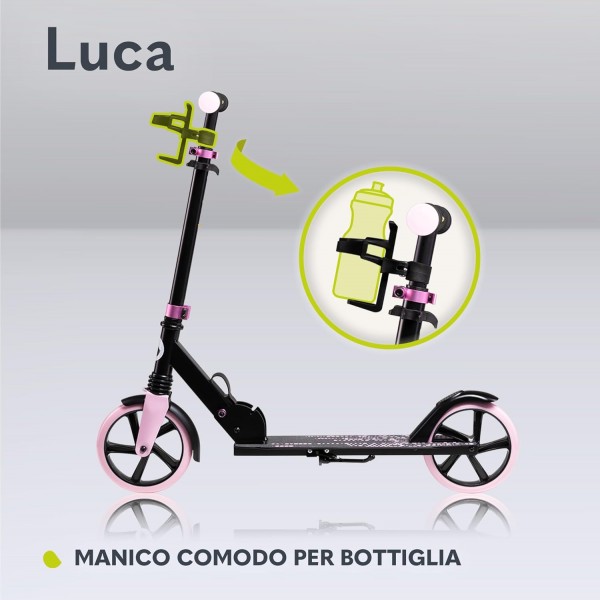 Lionelo Monopattino Luca Black Carbon Pink