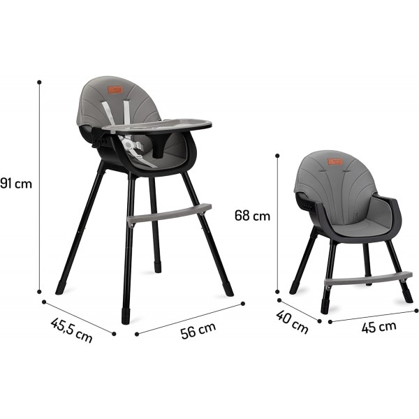 Seggiolone MoMi 2 in 1 Jua Nero