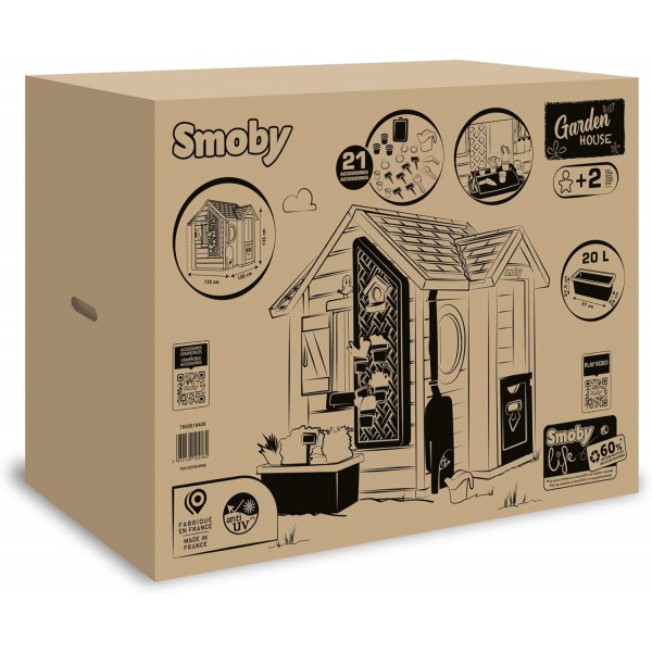 Smoby Life - Garden House con accessori per il giardinaggio