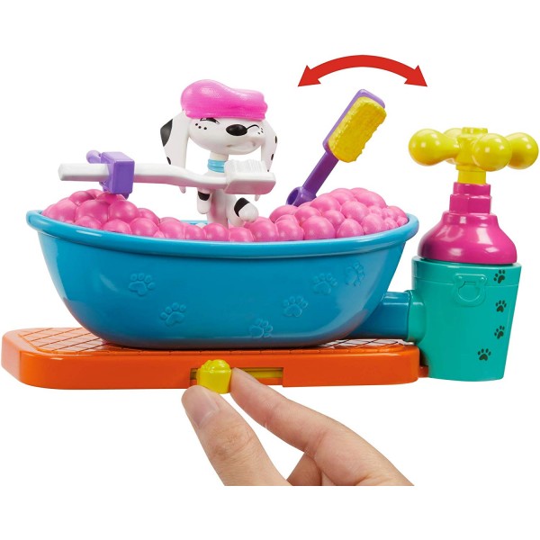 Playset Mattel Carica dei 101 Dalmatian Street Bagnetto con Bolle