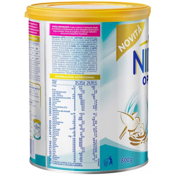 Latte in Polvere Nestlé Nidina 2 Optipro 800 gr