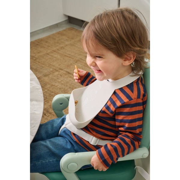 Bavaglino Pappa Chicco Rigido Con Tasca Grigio