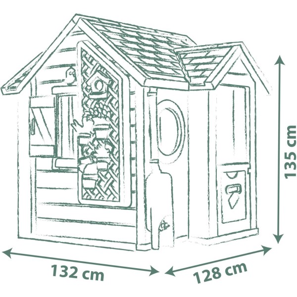 Smoby Life - Garden House con accessori per il giardinaggio