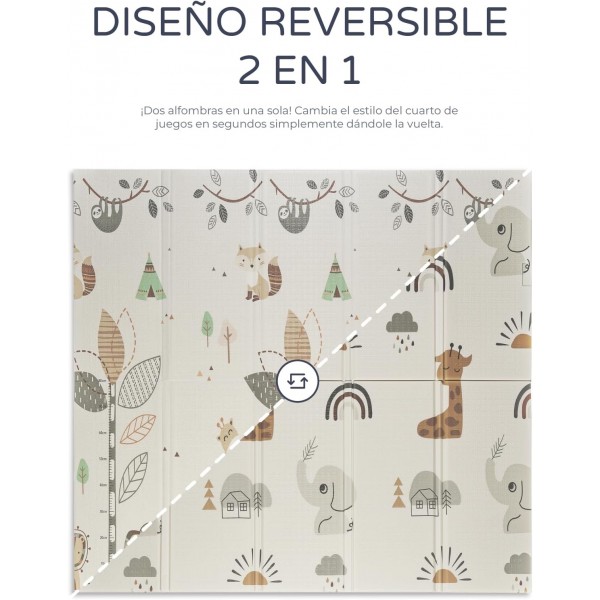 MS Innovaciones Fancy - Tappeto gioco per bambini 180x200x1.5 cm