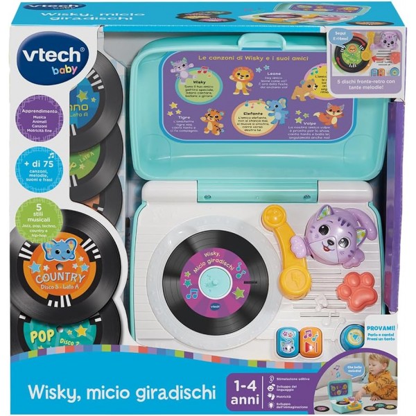 VTech Wisky, Micio Giradischi-Giradischi per Bambini