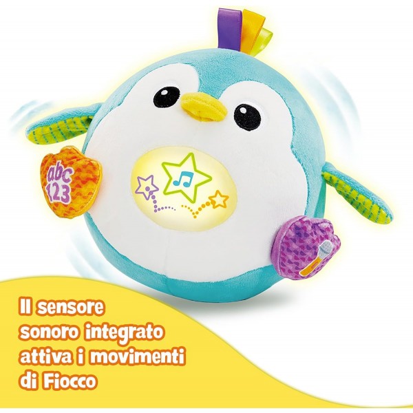 VTech Fiocco Simpatici Rimbalzi Pinguino Peluche Interattivo