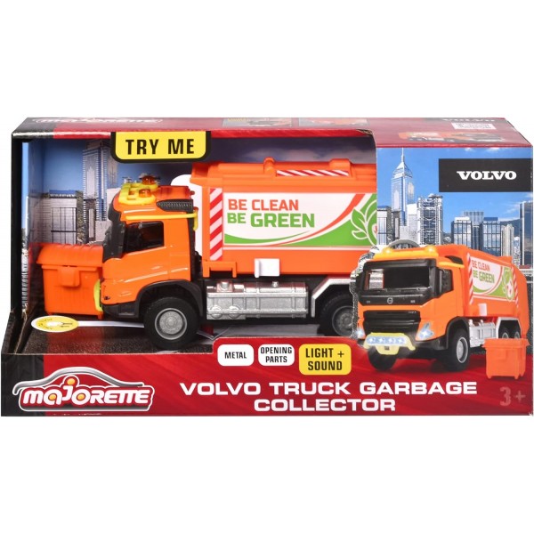 Camion Ecologico Majorette Volvo Truck Garbage Collector
