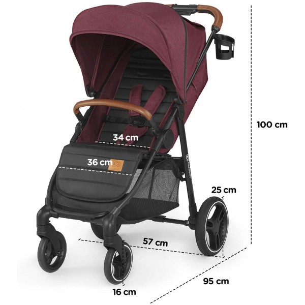 Passeggino Kinderkraft Grande 2020 Burgundy