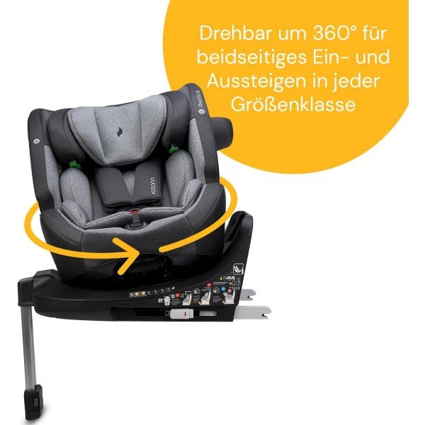 	OSANN - Seggiolino auto One360 Isofix rotante a 360° - 40-150 cm Universe Grey