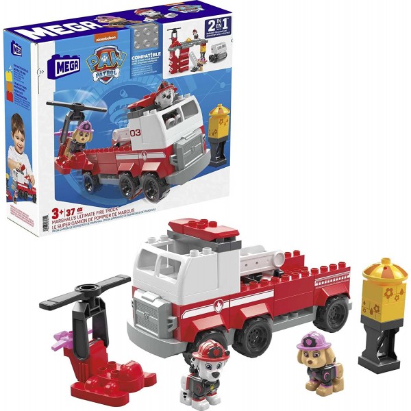 Costruzioni Mega Paw Patrol Camion dei Pompieri di Marshall