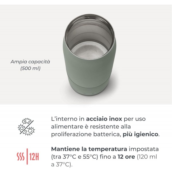 Nuvita Bollitore Scalda Latte Portatile Wireless 500ml 
