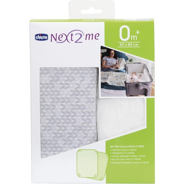 Set Lenzuola con Angoli Chicco Next 2 Me Tricot 2pz