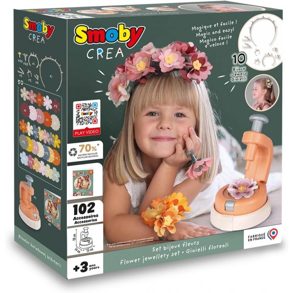 Smoby Crea - Set di gioielli a forma di fiore