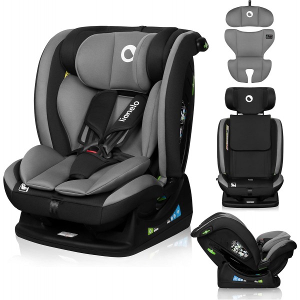 LIONELO AART I-SIZE Seggiolino Auto per Bambini 40-150 cm Grey Graphite