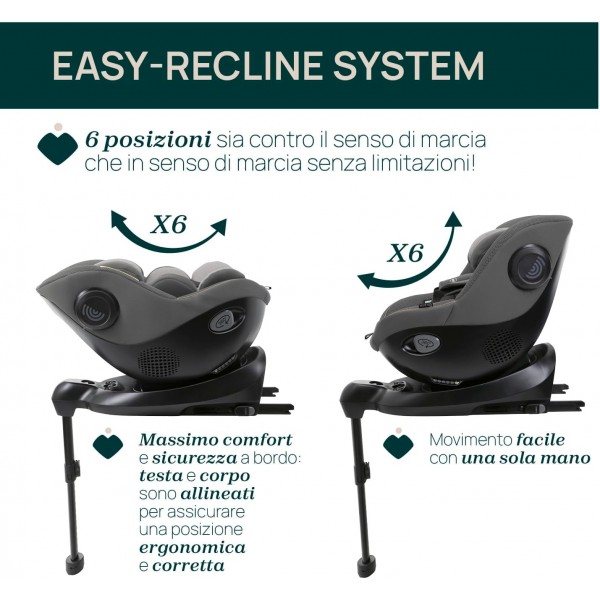 Seggiolino Auto Chicco Seat105 i-Size 360° Isofix Posh Black (40-105 cm)