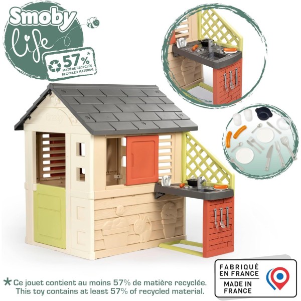 Smoby - Life Casetta Natura con cucina