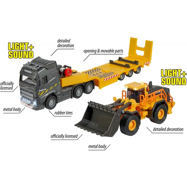 Camion con Rimorchio Ruspa Majorette Volvo Truck + Wheel Loader