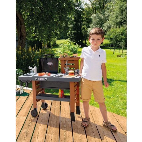 Gioco Smoby Garden Kitchen Barbeque Grill con 43 Accessori