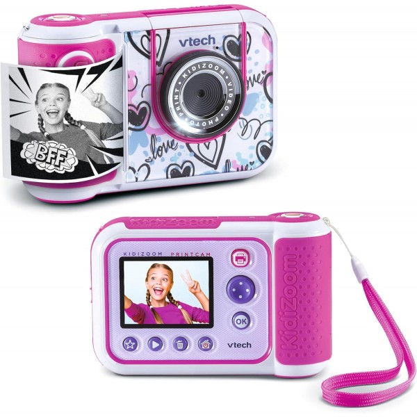VTech Kidizoom Printcam Rosa-Macchina Fotografica per Bambin
