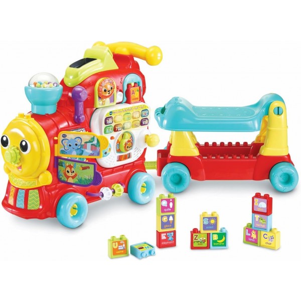 VTech Edo Maxi Treno Cavalcabile e Giocattolo Multiattività 7 in 1-Lingua Italiana,12-36 Mesi 
