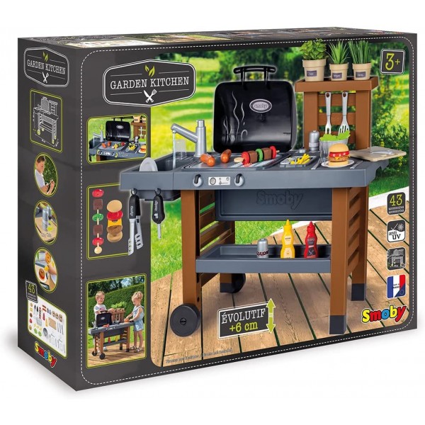Gioco Smoby Garden Kitchen Barbeque Grill con 43 Accessori