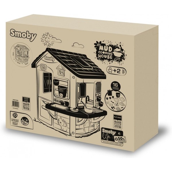 Smoby Life - Mud Cooking House - Cucina con pentole e teiere