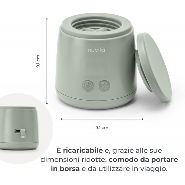 Nuvita Mix70 Scaldabiberon Portatile 70&deg;C con Funzione Mescolamento