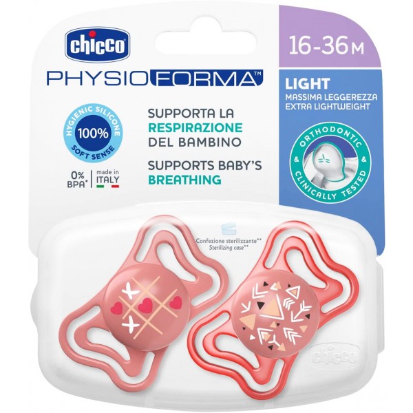 Succhietto Chicco Physio Forma Light Silicone Rosa 16-36 m
