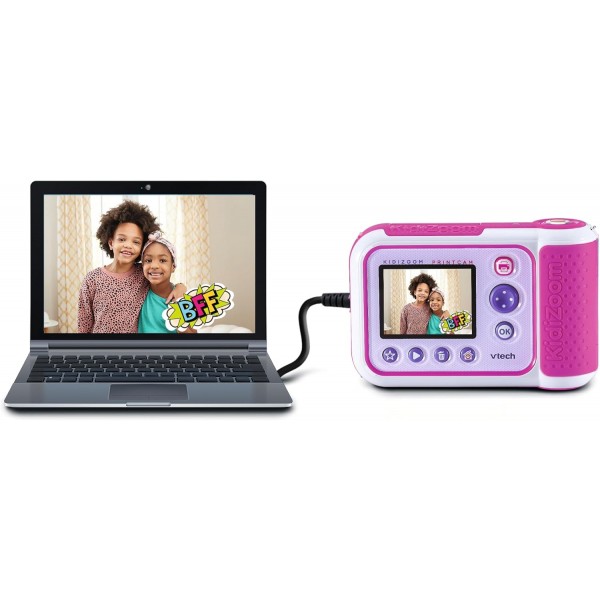 VTech Kidizoom Printcam Rosa-Macchina Fotografica per Bambin